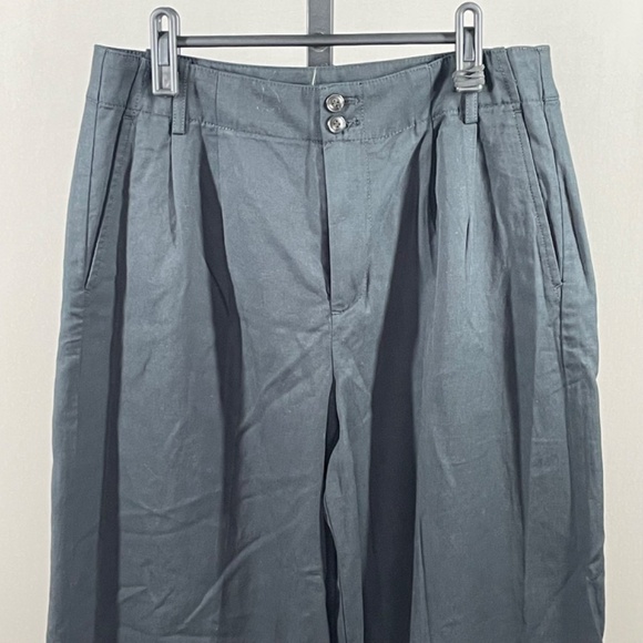 NEW Madewell Pants Womens 6 petite black Harlow wide leg trouser preppy - Picture 2 of 10